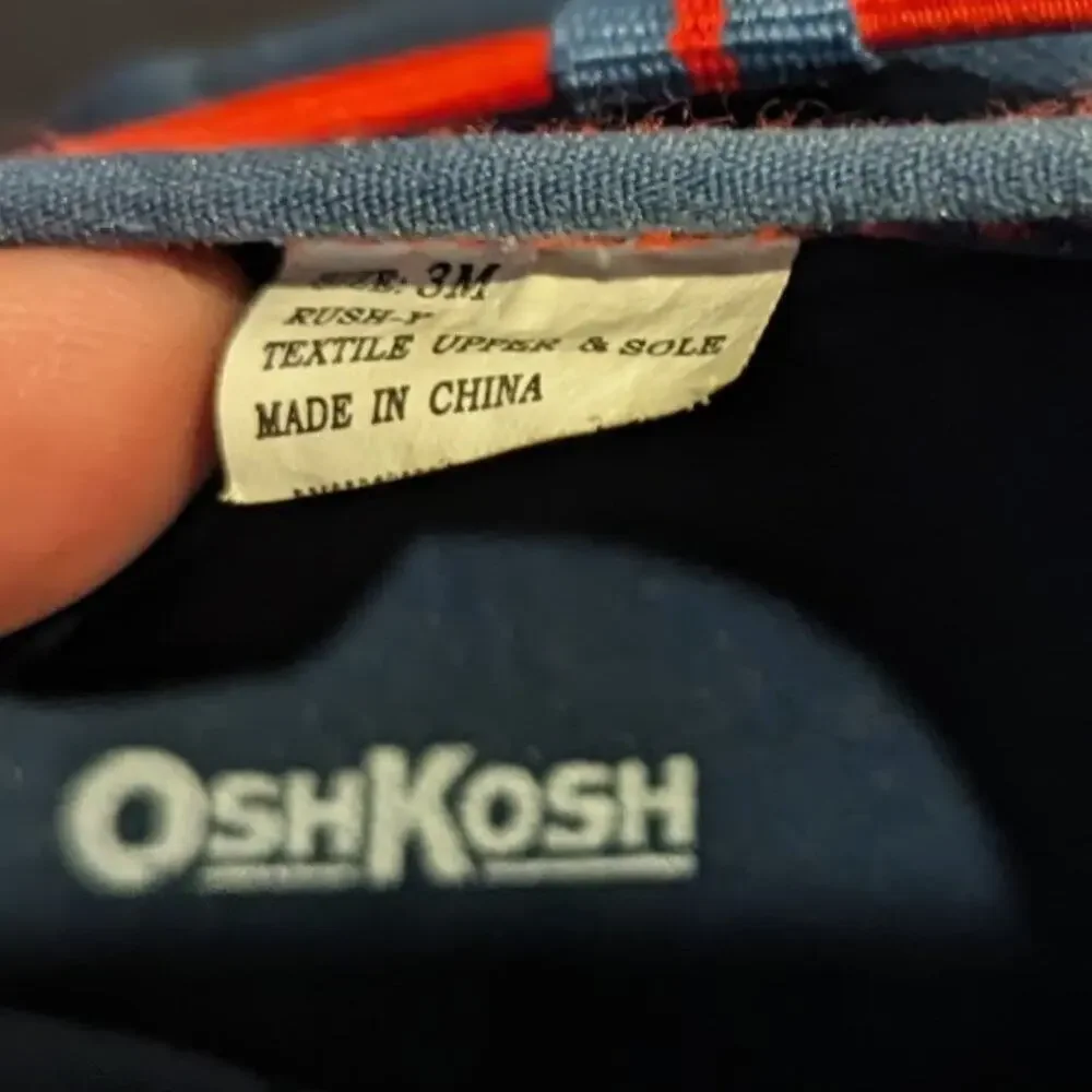 OshKosh Kids' Size 3M (Sole measures 9